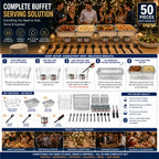 50-Piece Disposable Chafing Dish Buffet Set