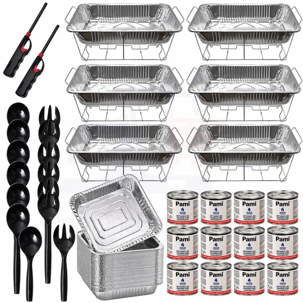 50-Piece Disposable Chafing Dish Buffet Set