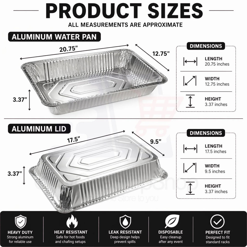 50-Piece Disposable Chafing Dish Buffet Set