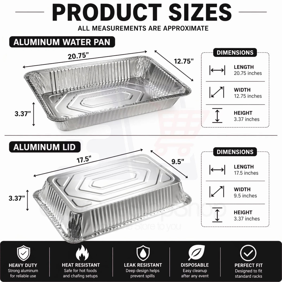 50-Piece Disposable Chafing Dish Buffet Set