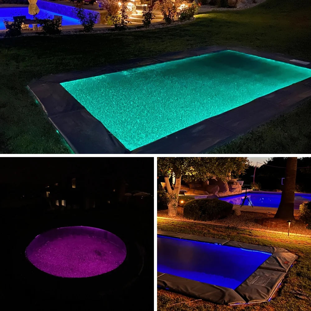 55-Foot RGBW LED Trampoline Lighting System with UHF Remote, Mounting Clips and Waterproof Outdoor Connection