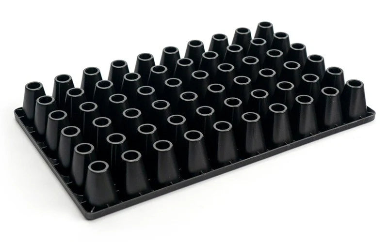 60-Cell Seed Starting Tray with Large Drainage Holes, Recycled Construction and Stackable CD60 Module Design
