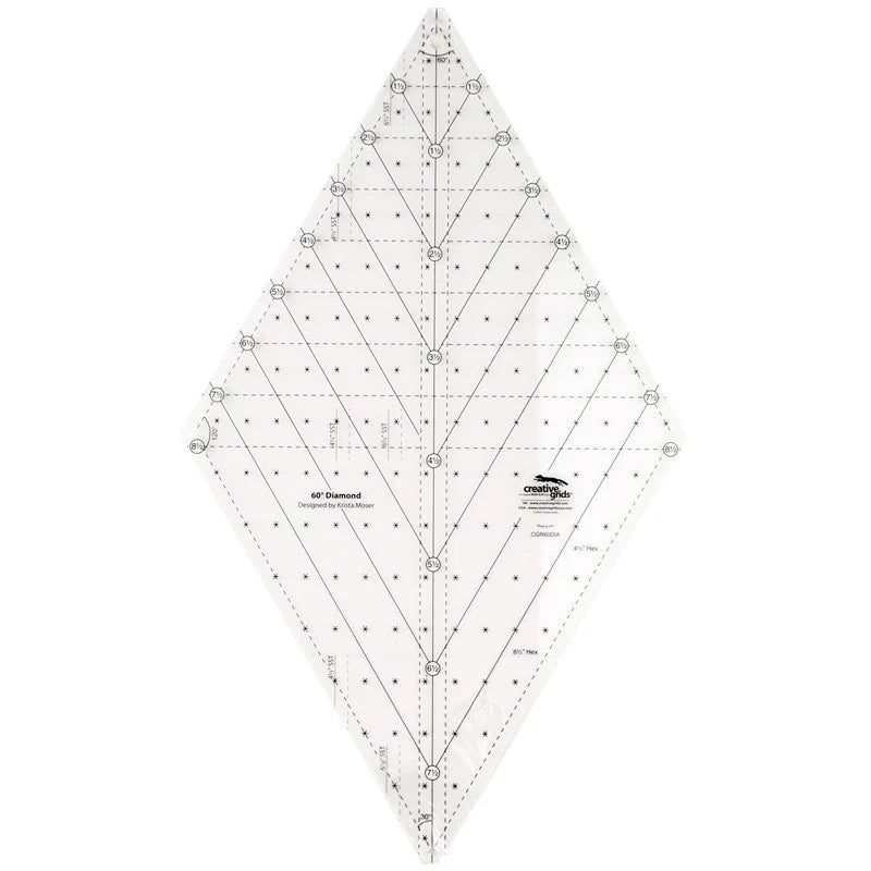 60 Degree Diamond Quilting Ruler