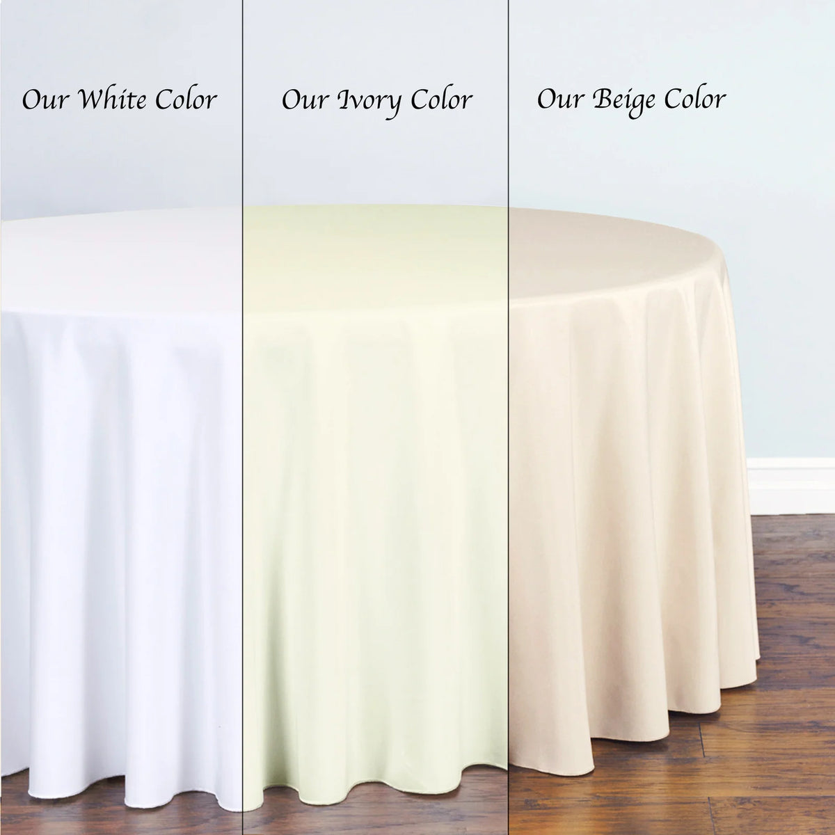 60 x 126 Inch Rectangular Polyester Tablecloth for 8-Foot Banquet Tables in 20 Event Colors