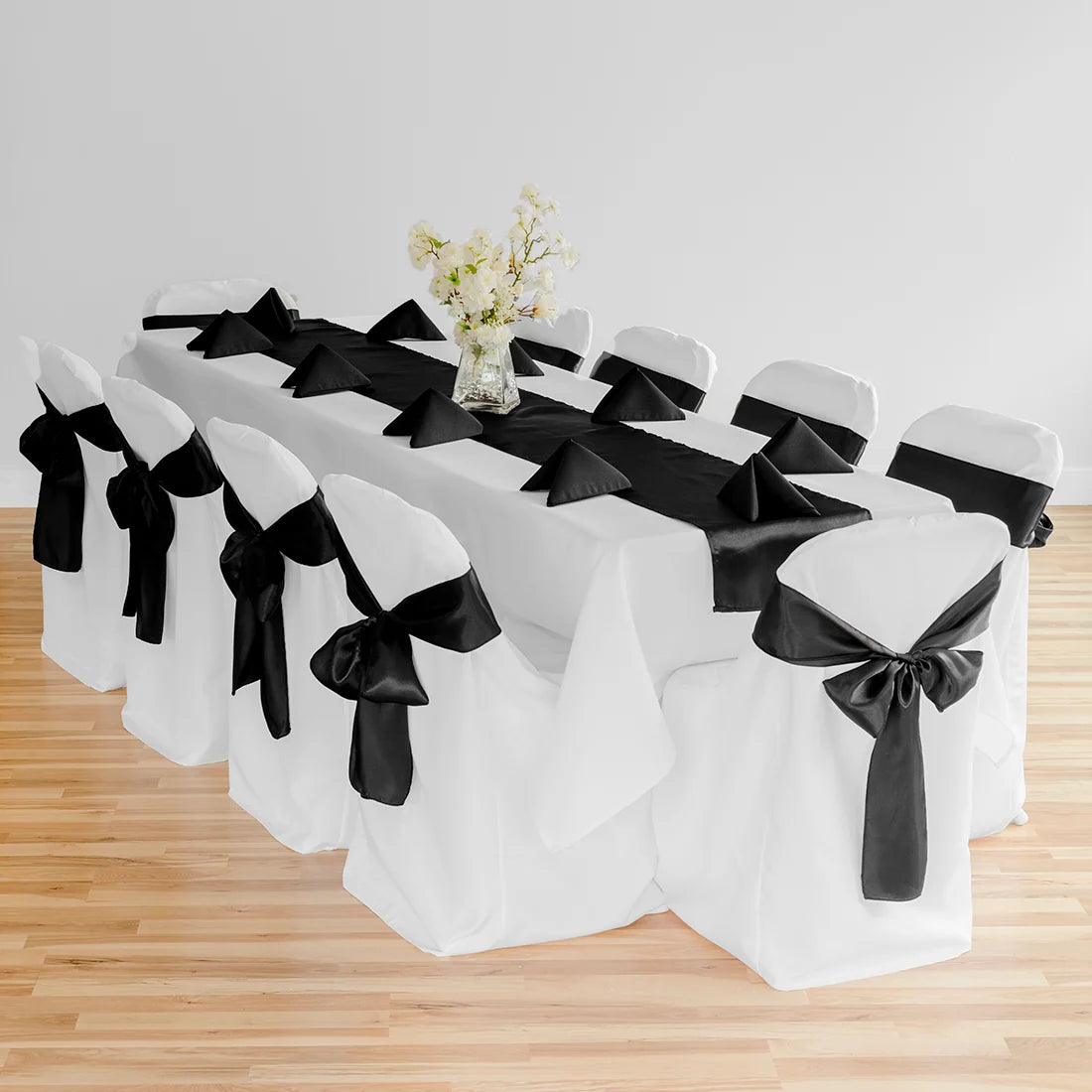 60 x 126 Inch Rectangular Polyester Tablecloth for 8-Foot Banquet Tables in 20 Event Colors