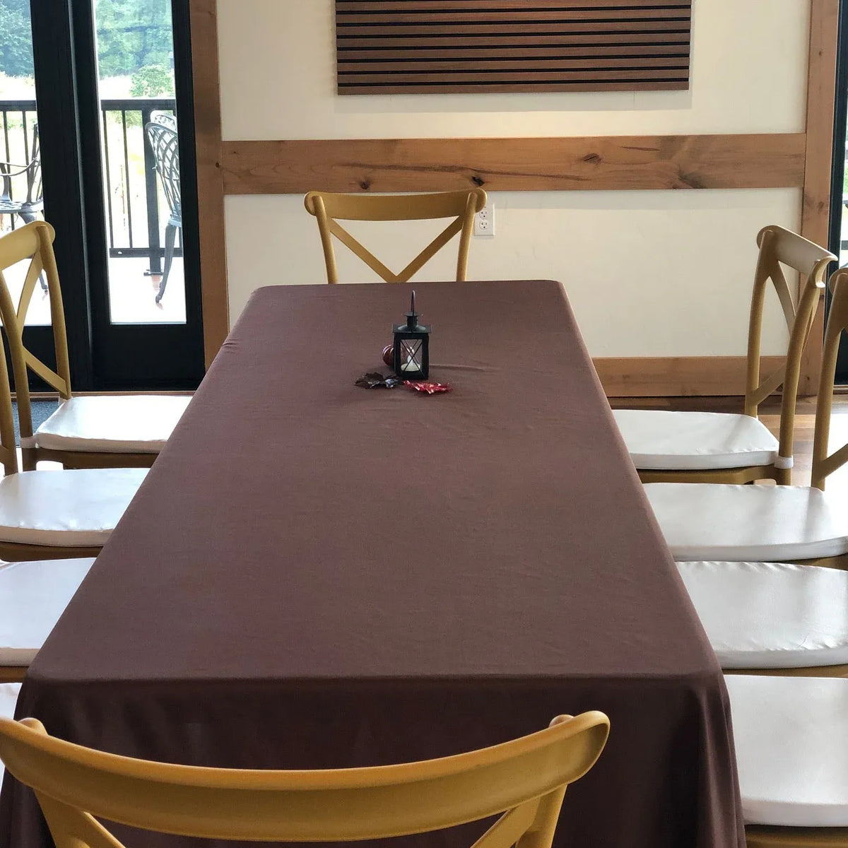 60 x 126 Inch Rectangular Polyester Tablecloth for 8-Foot Banquet Tables in 20 Event Colors
