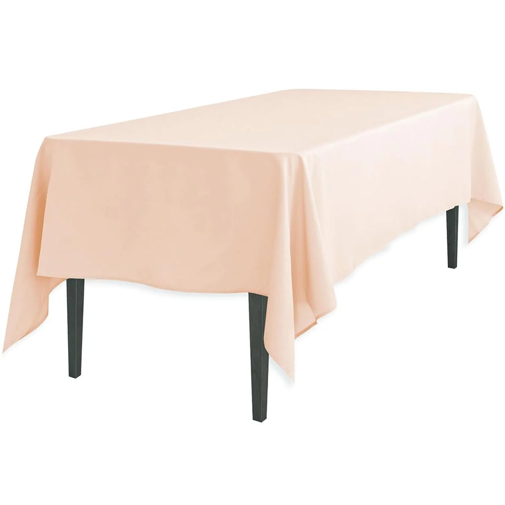 60 x 126 Inch Rectangular Polyester Tablecloth for 8-Foot Banquet Tables in 20 Event Colors