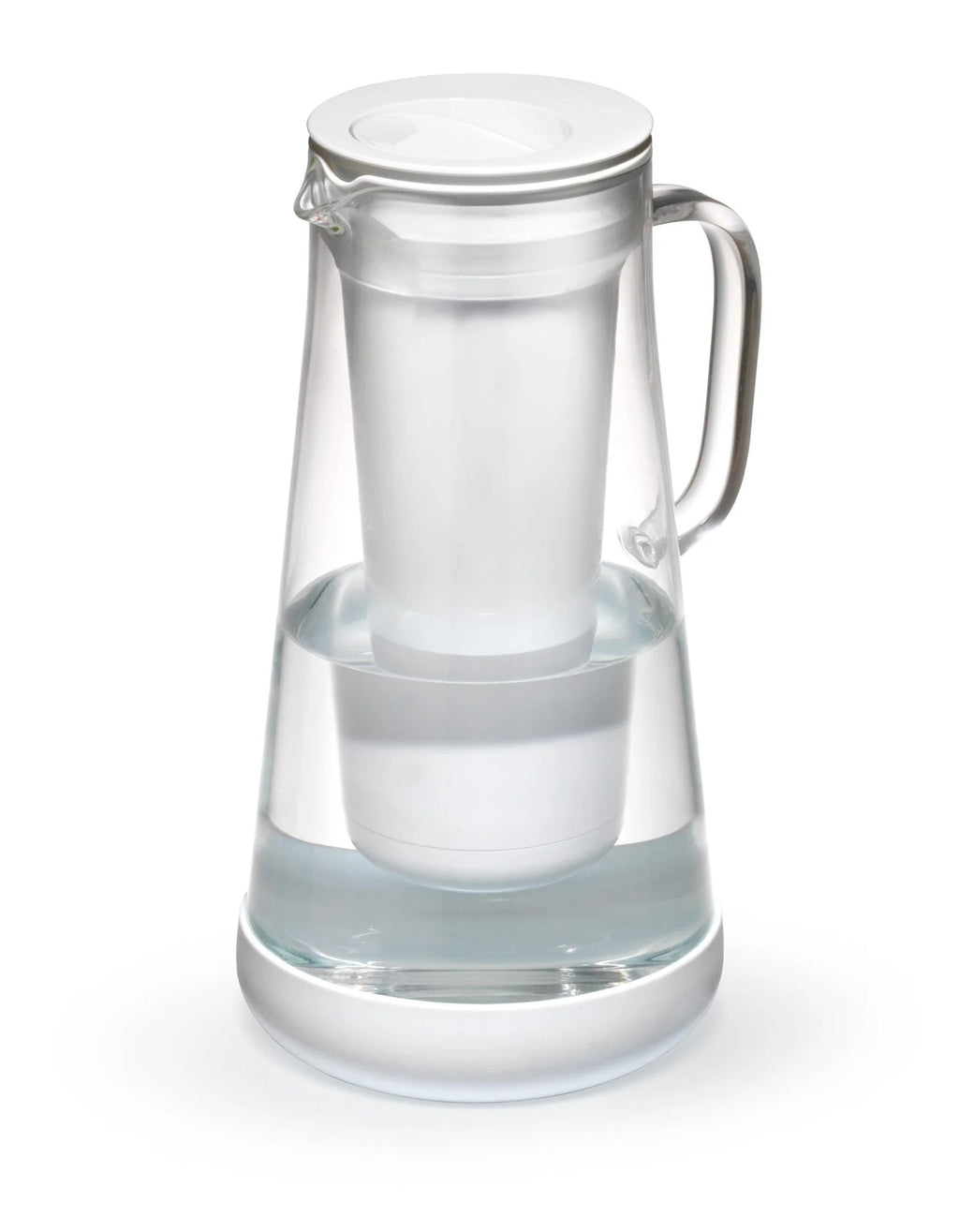 7-Cup Glass Water Filter Pitcher, White