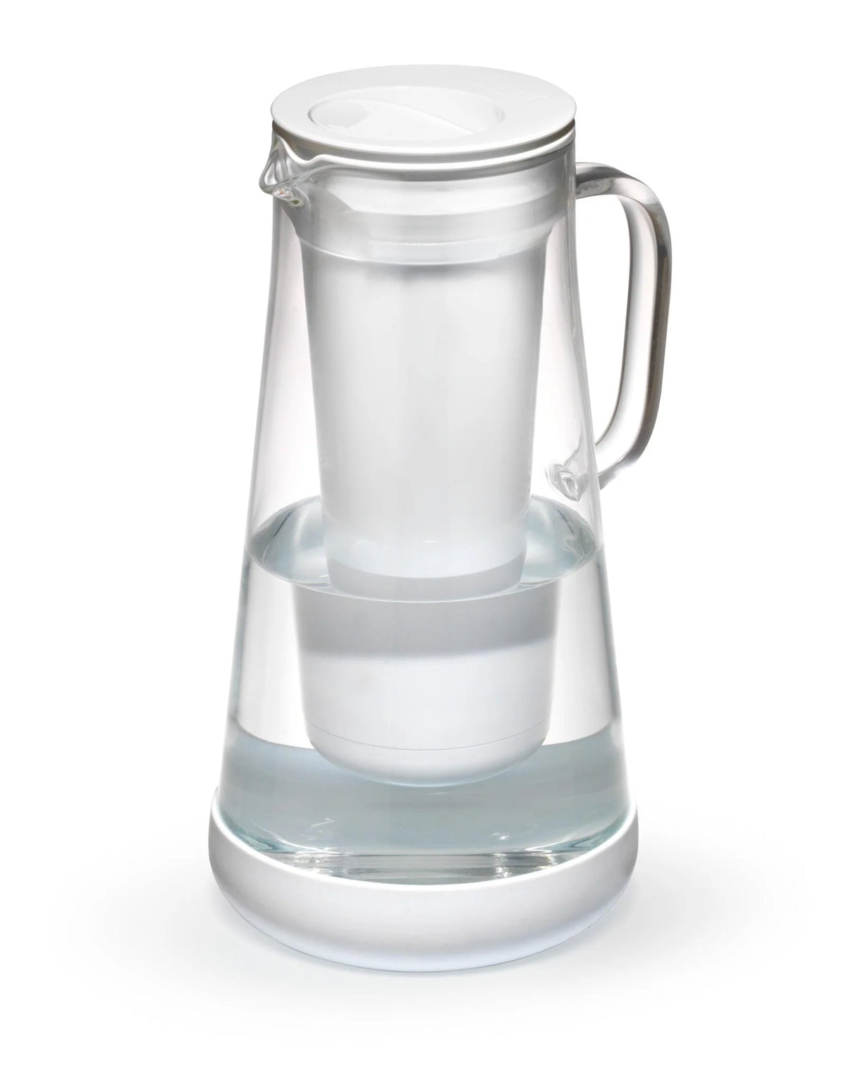 7-Cup Glass Water Filter Pitcher, White