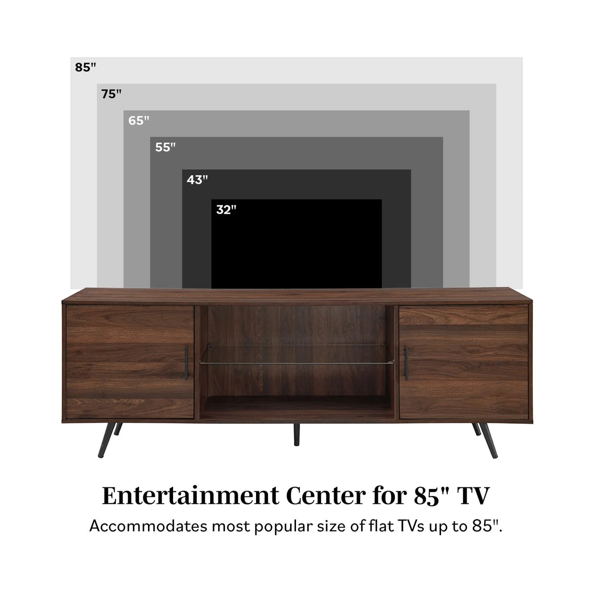 70 Inch Mid-Century TV Stand