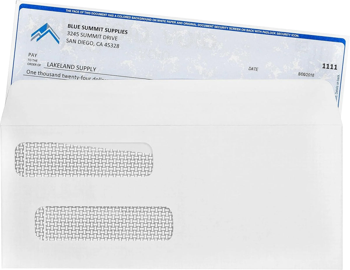 #8 Double Window Check Envelopes