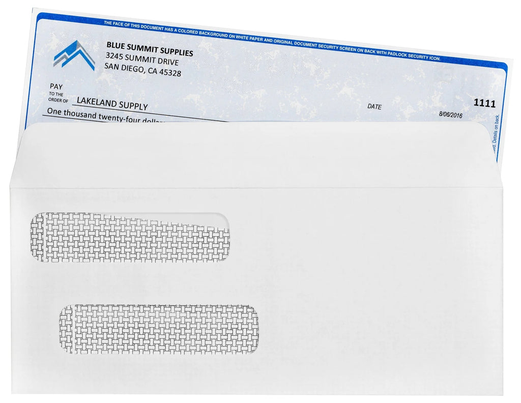#8 Double Window Check Envelopes