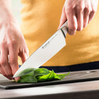 8-Inch Forged Chef's Knife with Full Tang Construction, Creme Handle and Precision Edge Technology