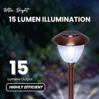 8-Pack Solar Pathway LED Lights in Stainless Steel and Glass