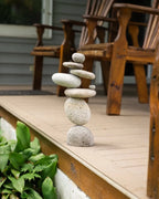 8 Stone Cairn Garden Statue Handcrafted from Reclaimed River