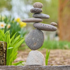 8 Stone Cairn Garden Statue Handcrafted from Reclaimed River