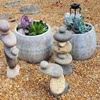 8 Stone Cairn Garden Statue Handcrafted from Reclaimed River