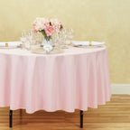 90-Inch Round Polyester Tablecloth for 60-Inch Tables, Full-Length Event Draping in 20 Color