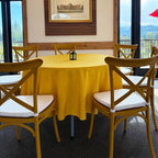 90-Inch Round Polyester Tablecloth for 60-Inch Tables, Full-Length Event Draping in 20 Color