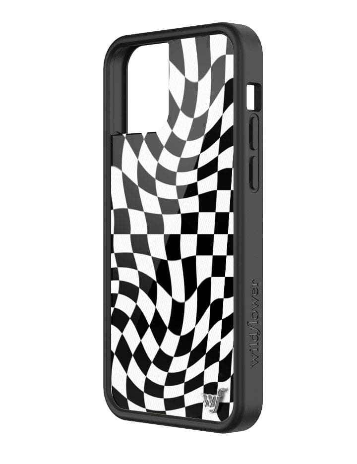 Crazy Checkers | Black iPhone Case