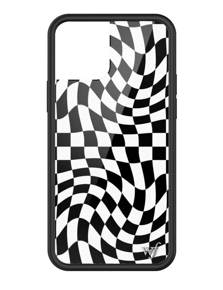 Crazy Checkers | Black iPhone Case