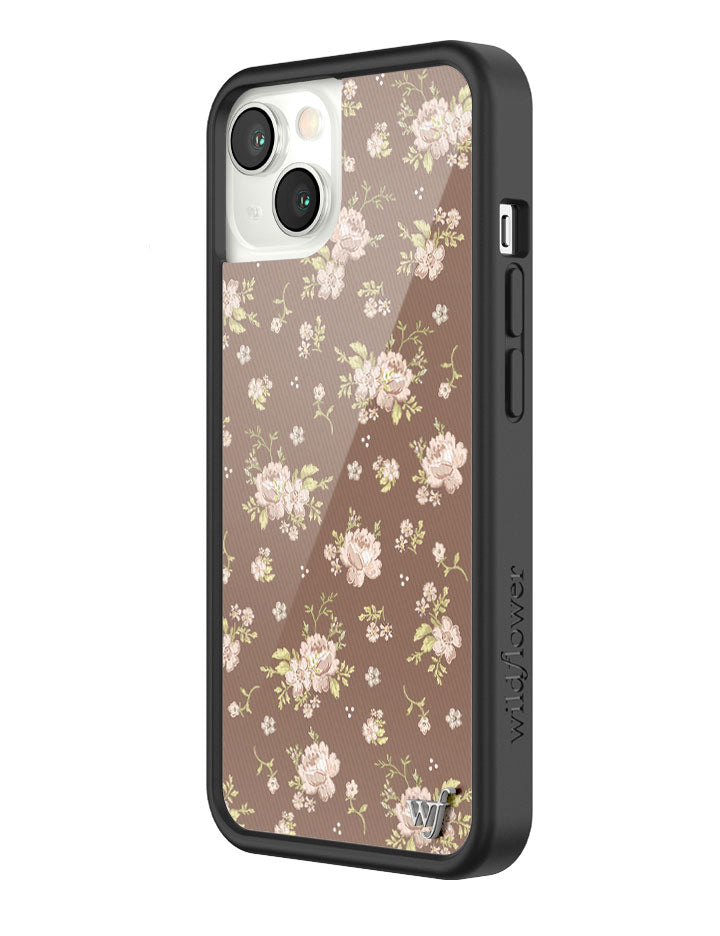 Brown Floral iPhone Case