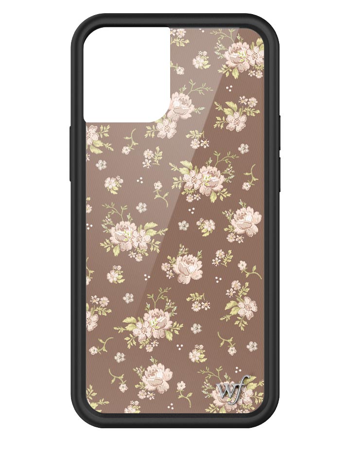 Brown Floral iPhone Case