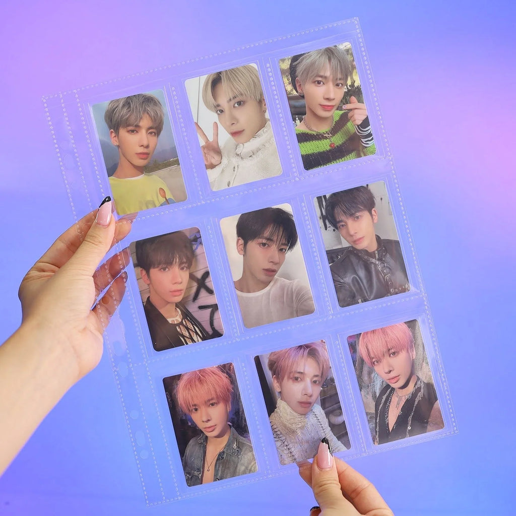 A4 9-Pocket Photocard Pages in V4 Standard Fit