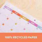 A4 Undated Monthly Planner Pad