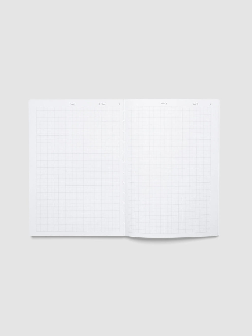 A5 Graph Notebook with Focus and Date Fields, 160 White Grid Pages and Lay-Flat Perfect Binding