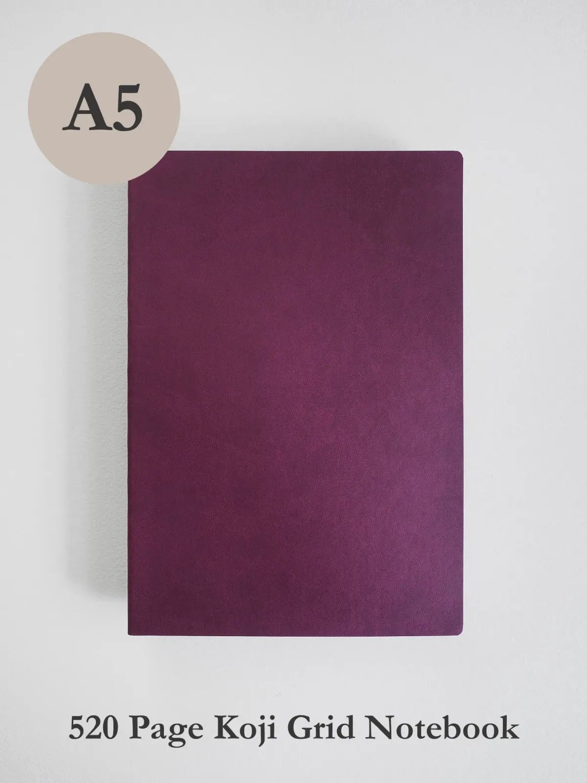 A5 Grid Notebook with 520 Numbered Pages and a Lay-Flat Design for Writing Across the Open Spread
