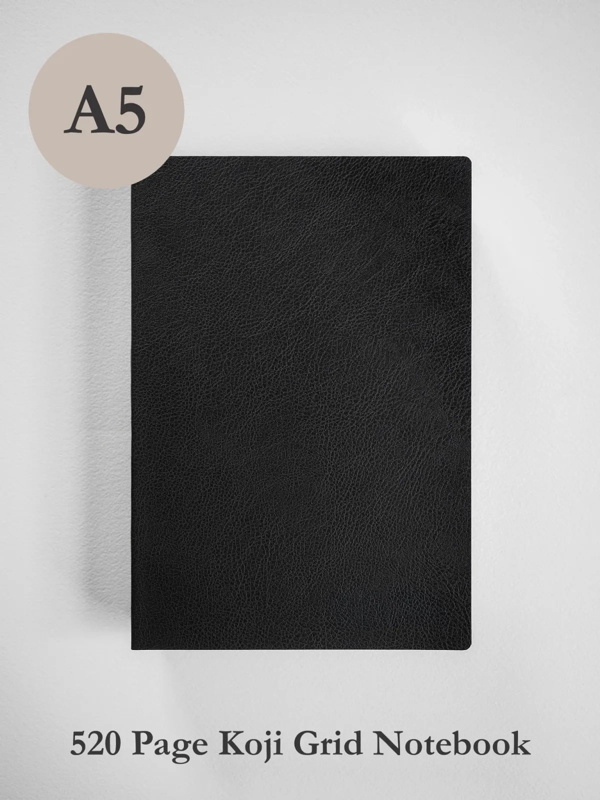 A5 Grid Notebook with 520 Numbered Pages and a Lay-Flat Design for Writing Across the Open Spread