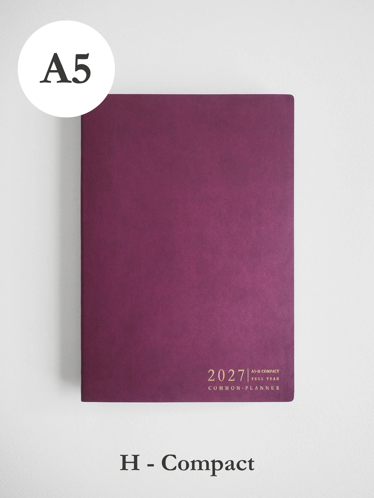 A5 Planner for 2027 in a Compact Horizontal Format with 52 gsm White Paper and Lay-Flat Sewn Binding