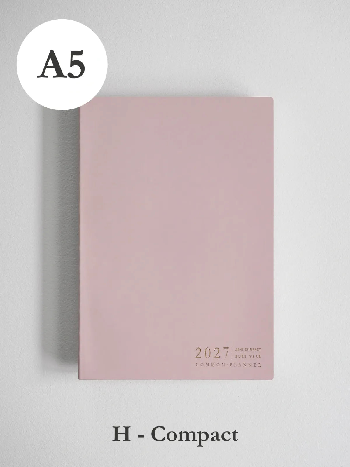 A5 Planner for 2027 in a Compact Horizontal Format with 52 gsm White Paper and Lay-Flat Sewn Binding