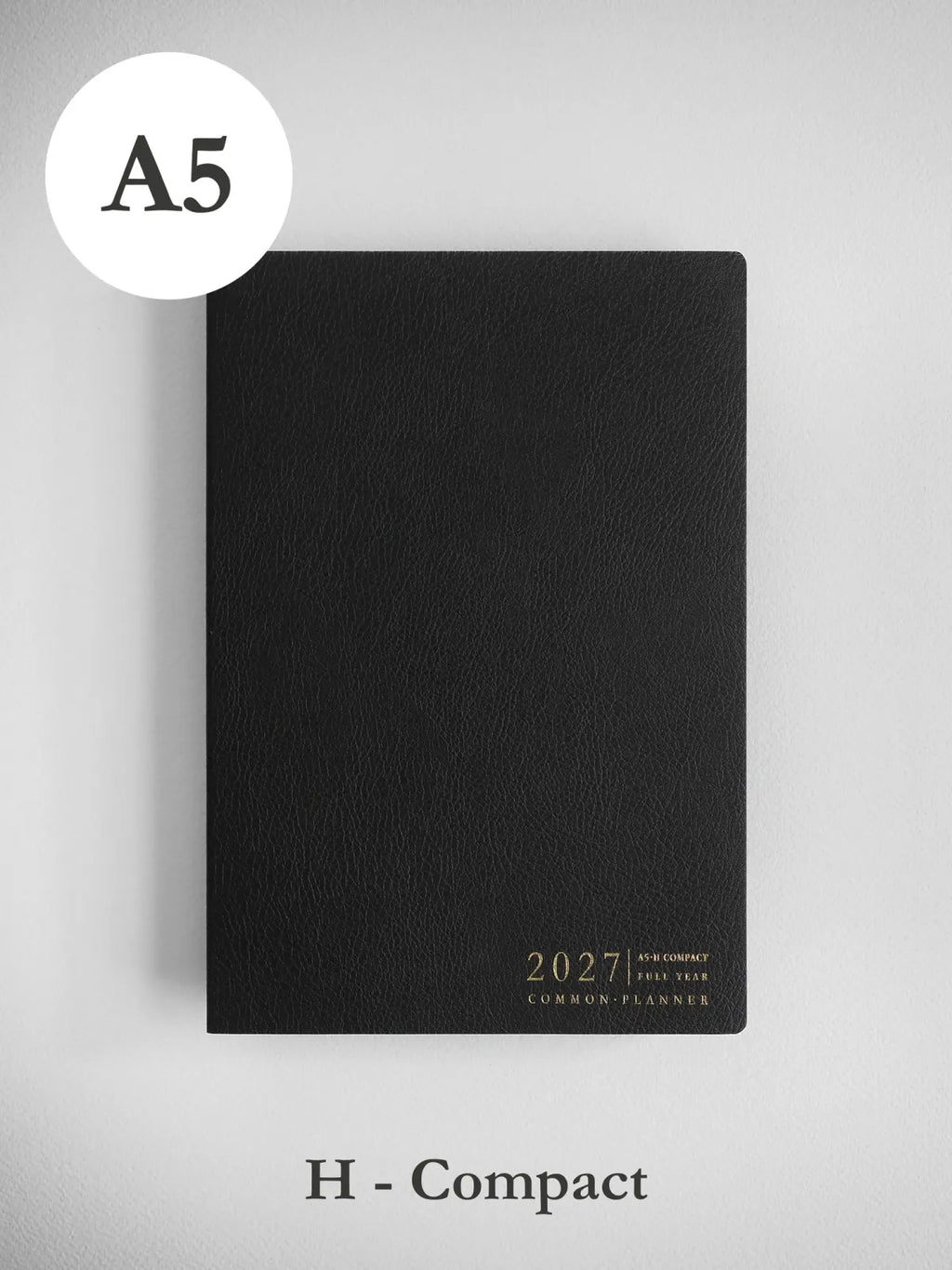 A5 Planner for 2027 in a Compact Horizontal Format with 52 gsm White Paper and Lay-Flat Sewn Binding