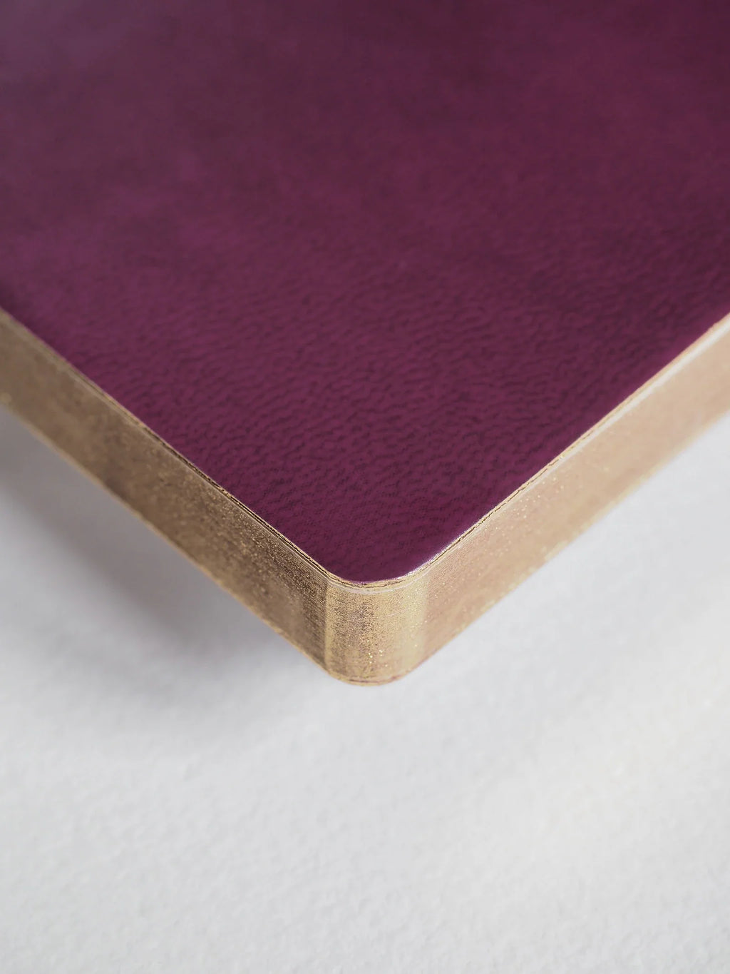 A5 Planner for 2027 in a Compact Horizontal Format with 52 gsm White Paper and Lay-Flat Sewn Binding — Mulberry / Gold