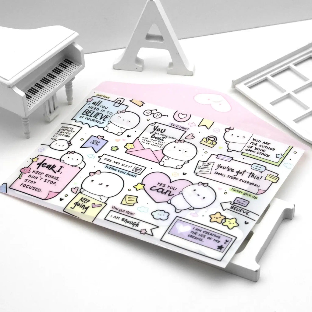 A5 Sticker Storage Envelope for Planner Accessories and Regular Sticker Sheets, Bright Times Design