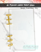 A6 Acrylic Notebook Cover Set, Clear Front and Back Covers for Standard A6 Disc Systems, 4.5 x 7 Inches