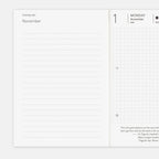 A6 Daily Planner Book for 2027 with January Start, Monday Layout and Fountain Pen Friendly Pages