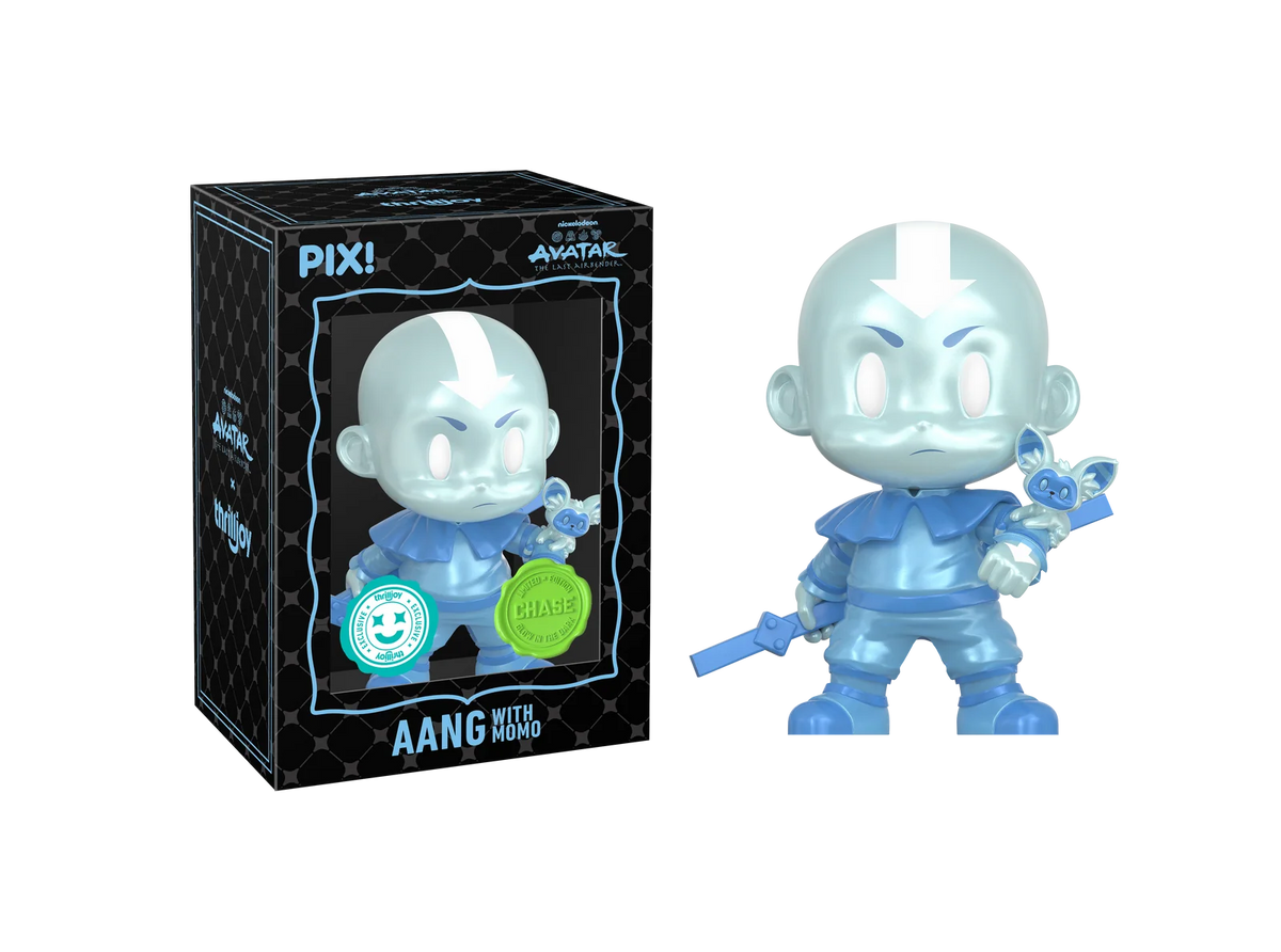 Aang Collectible Holding Momo in His Air Nomad Outfit, Ready