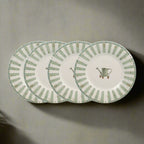 Accent Salad Plates Set of 4 in Stoneware, Each 8 Inches Across