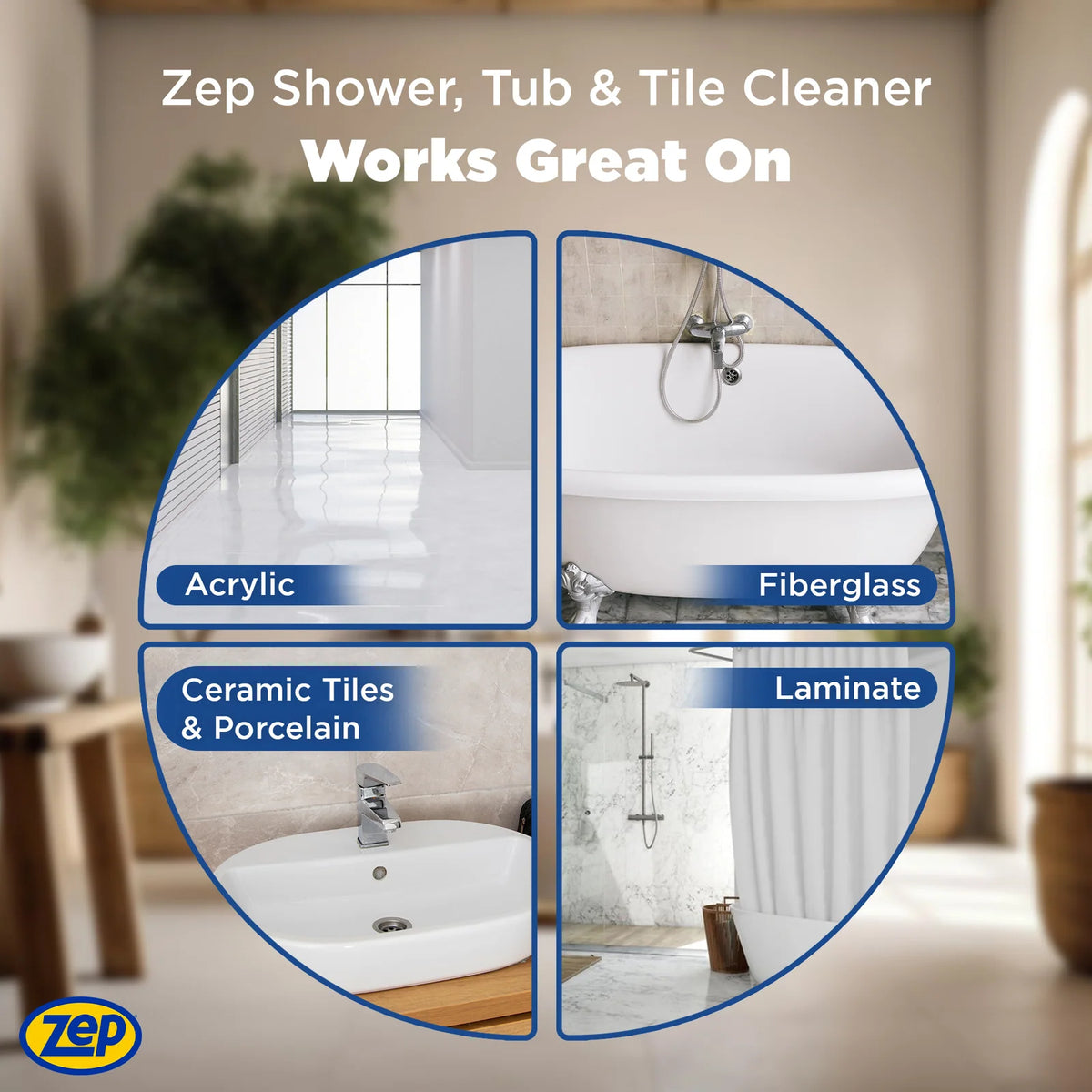 Acidic No-Scrub Shower, Tub & Tile Cleaner, 32 oz