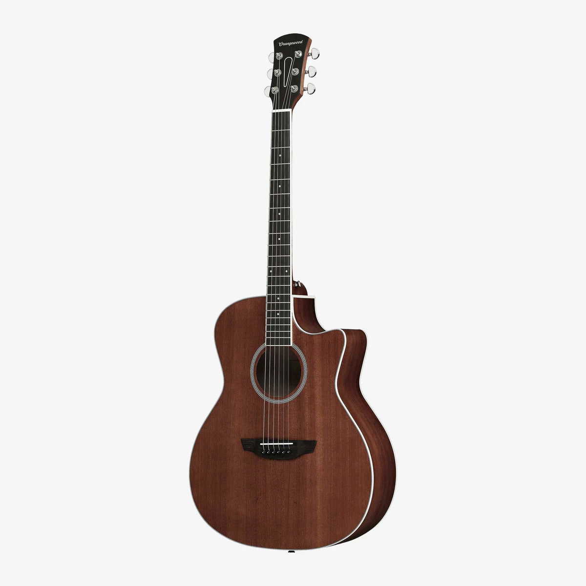 Acoustic Guitar in a Right-Handed Grand Auditorium Cutaway Shape