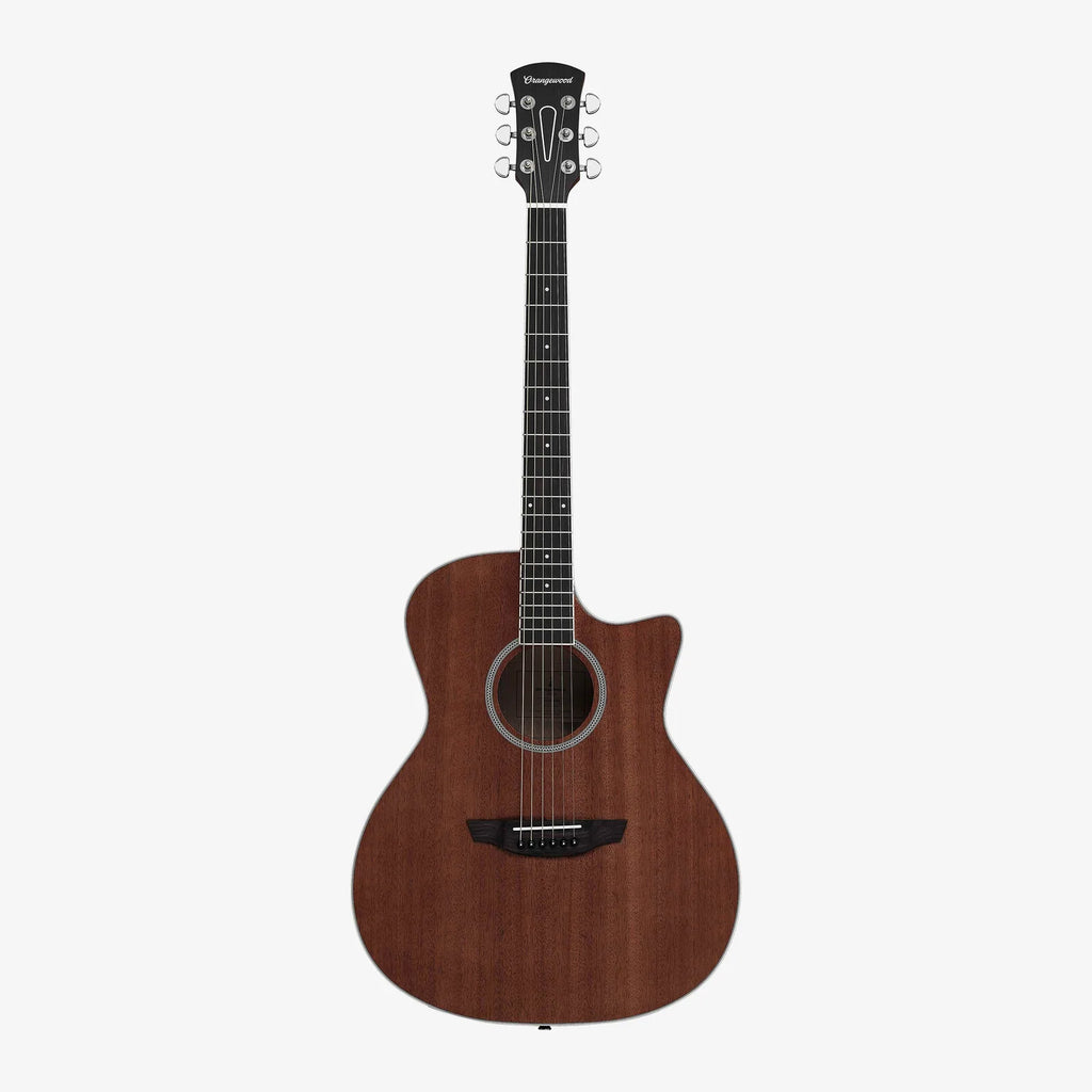 Acoustic Guitar in a Right-Handed Grand Auditorium Cutaway Shape
