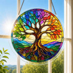 Acrylic Tree Suncatcher Jigsaw Puzzle for Adults, Creative Decorative Craft with Multiple Size
