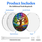 Acrylic Tree Suncatcher Jigsaw Puzzle for Adults, Creative Decorative Craft with Multiple Size