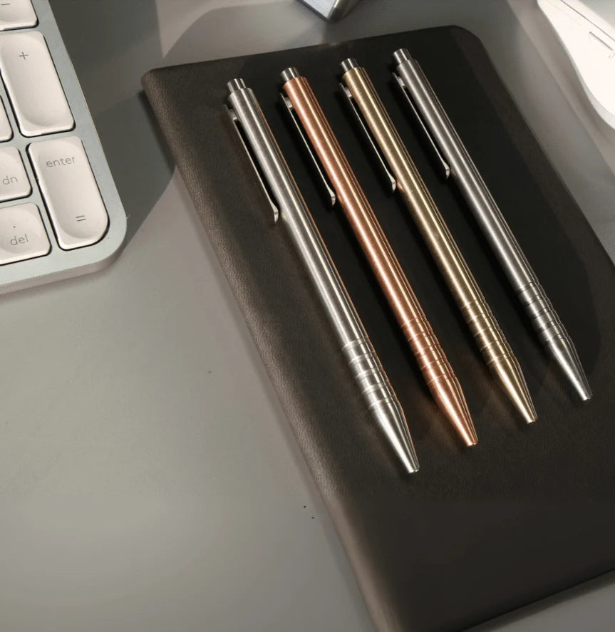 Adjustable Bolt Action Pen in Solid Metal, Hand-Finished for a Seamless Cone and Body Appearance