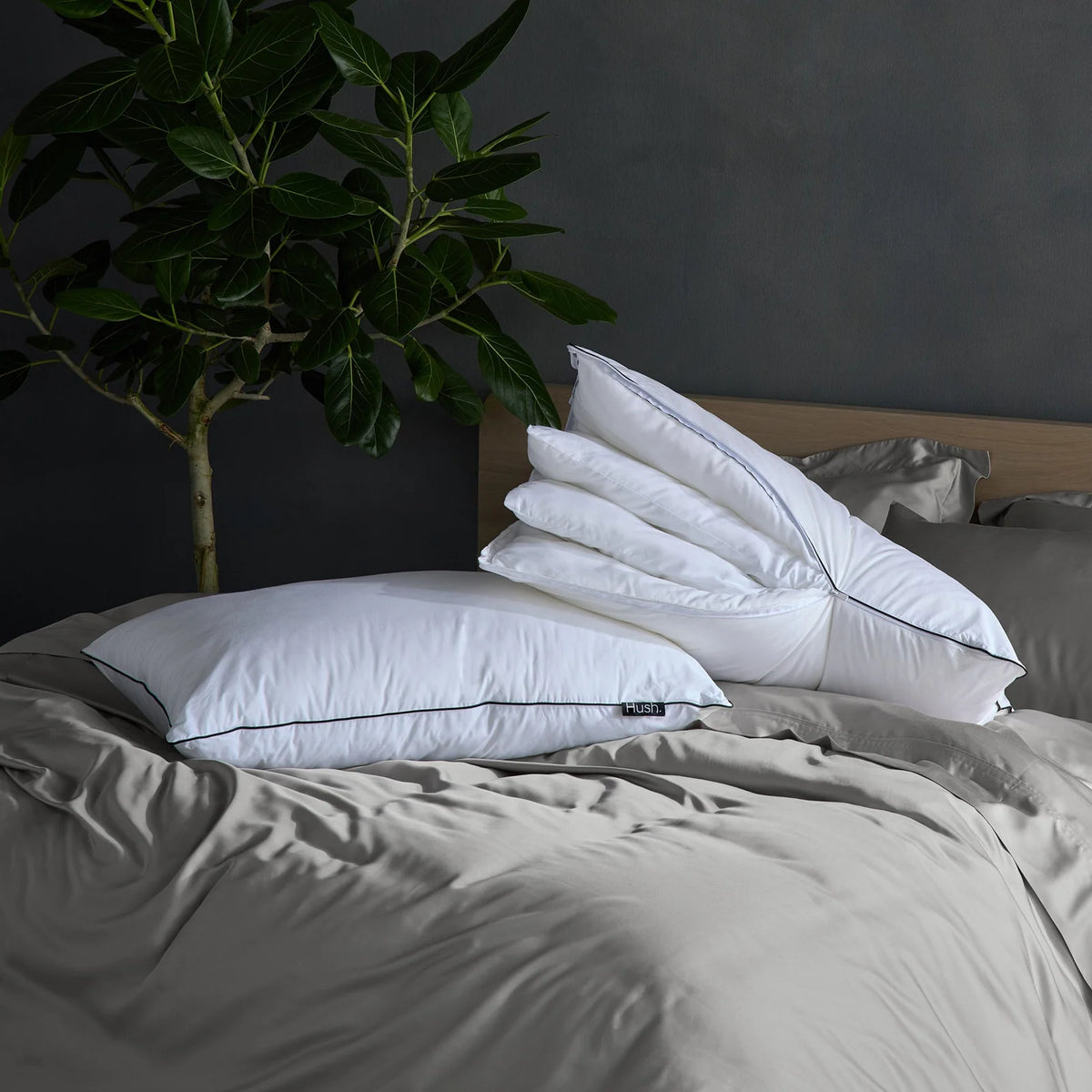 Adjustable Cloud Pillow with Three Height, Removable Inserts, Standard or King Size, Single or 2 Pack