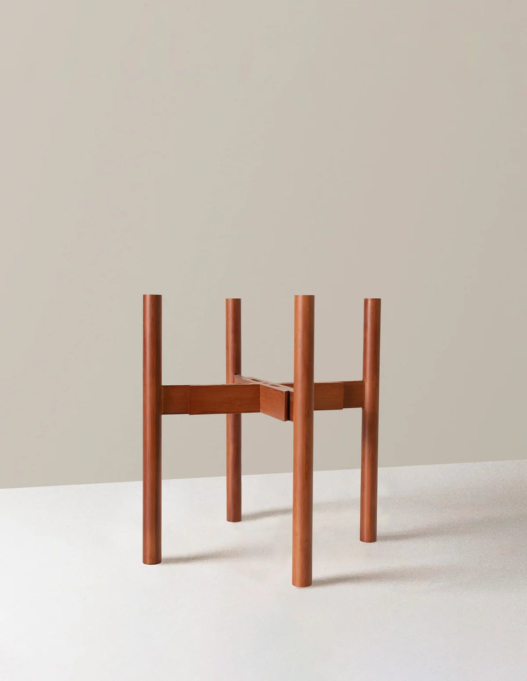 Adjustable Plant Stand, Dark Bamboo