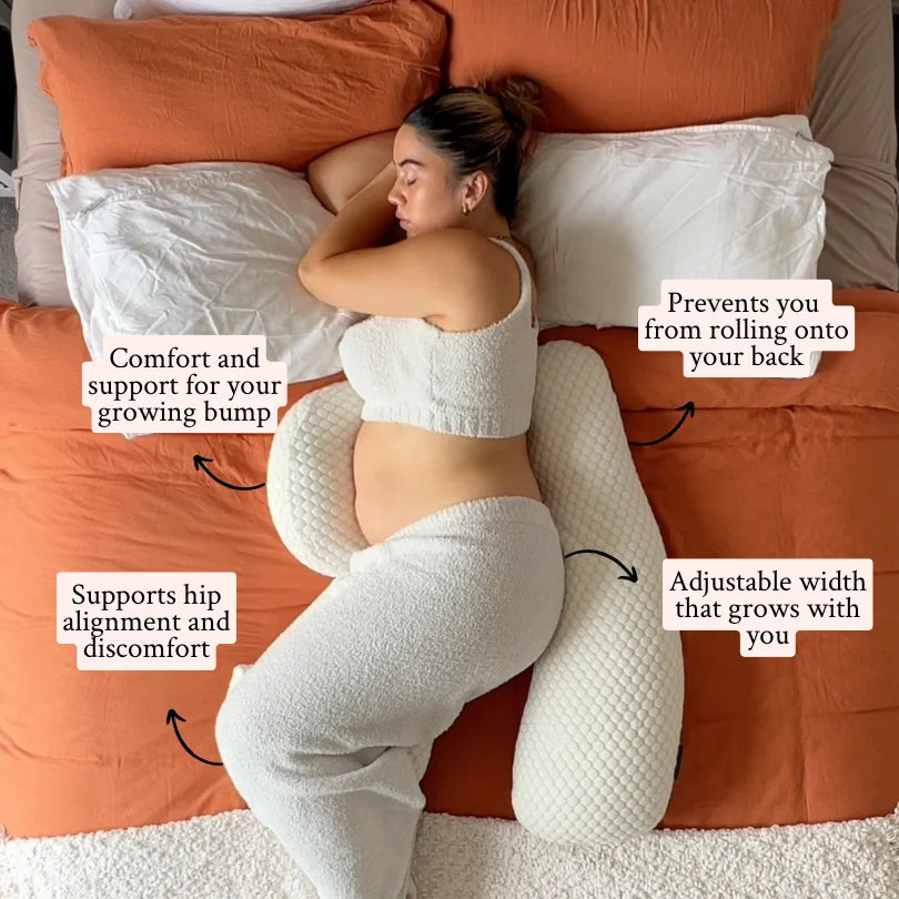 Adjustable Pregnancy Pillow Set with Back, Bump and Side Support for Comfortable Side Sleeping